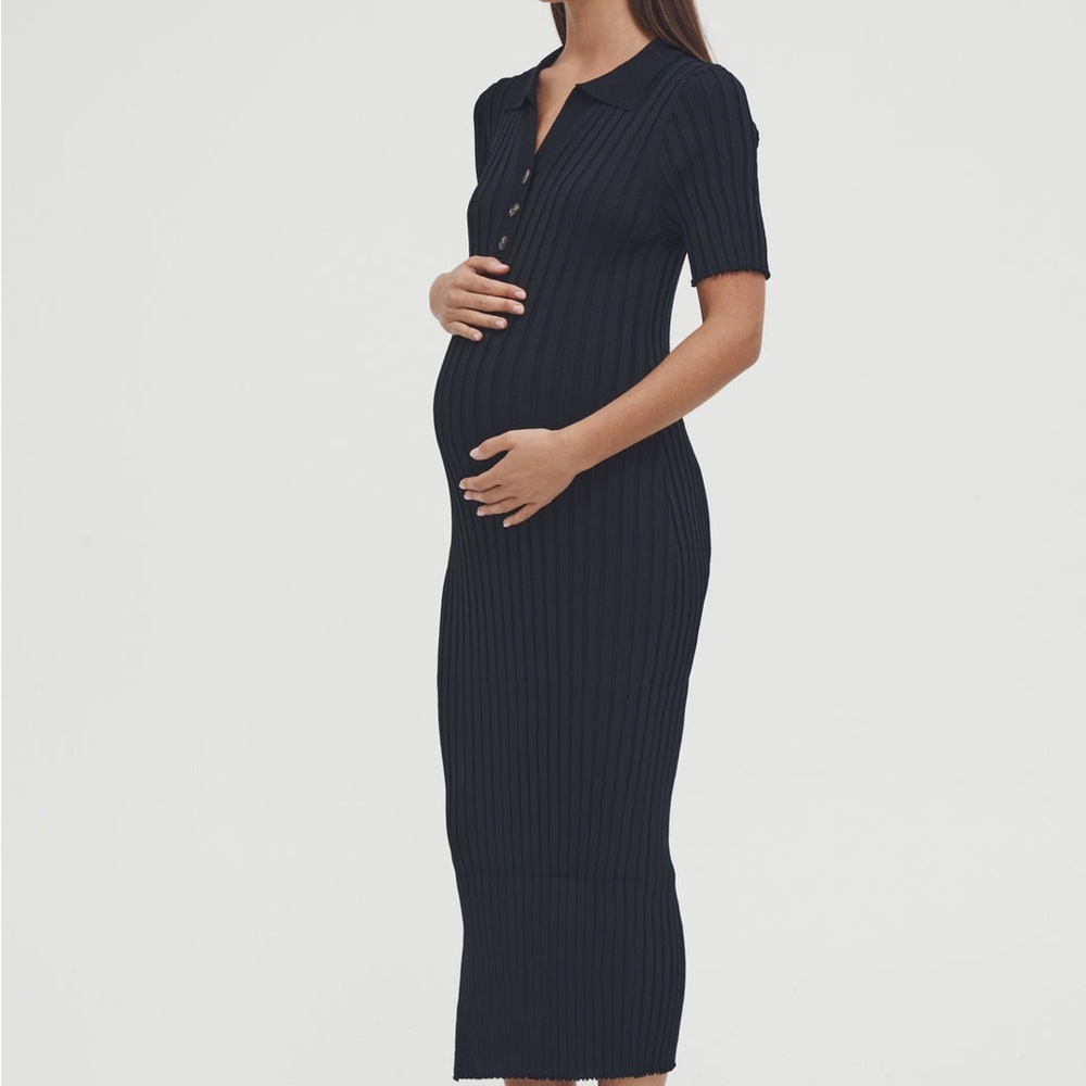 Legoe Heritage Luxe Polo Dress in Black, SIZE 1 (M)